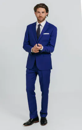 Leuchtend Blau Anzug