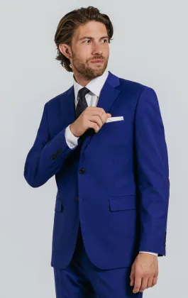 Leuchtend Blau Anzug