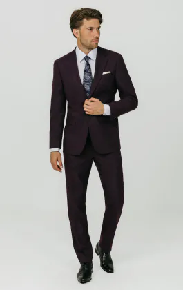 Brombeer Twill Anzug