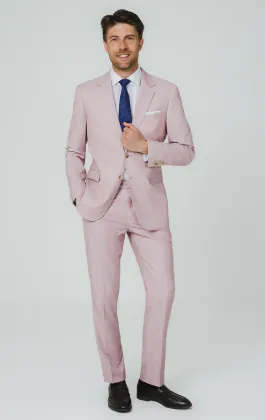Rosa Sharkskin Anzug