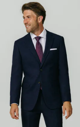 Donegal Tweed Anzug, Marineblau