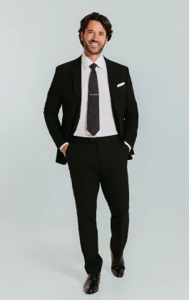 Anzug, Schwarz, Slim-Fit