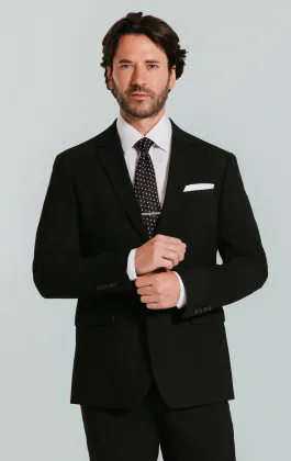Anzug, Schwarz, Slim-Fit