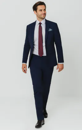 Anzug, Blau, Slim-Fit