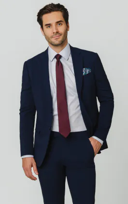 Anzug, Blau, Slim-Fit