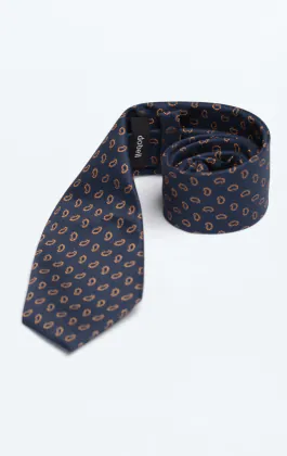 Marineblau Paisley-Muster Krawatte