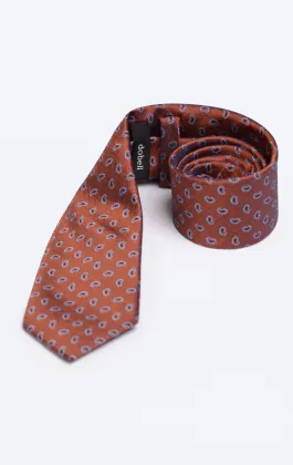 Rostbraun Paisley-Muster Krawatte
