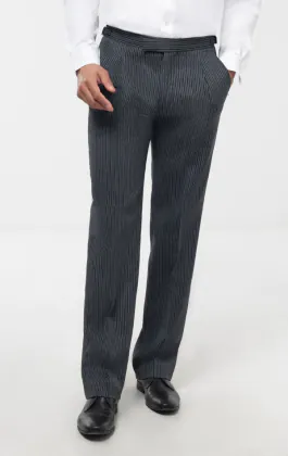 Dobell Hose, schwarz-grau gestreift