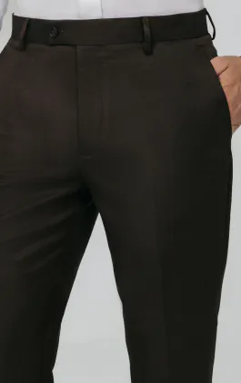 Braun Twill Anzug Hose