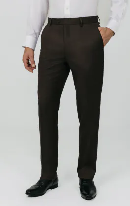 Braun Twill Anzug Hose