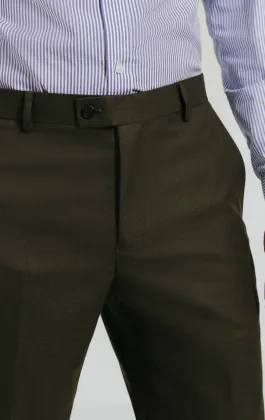 Dunkelgrün Twill Anzug Hose