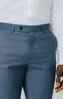 Blau Meliertes Anzug Hose