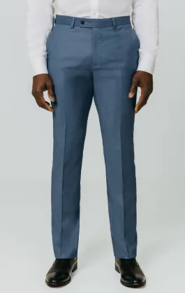Blau Meliertes Anzug Hose