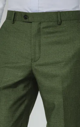 Kieferngrün mit Strukturmuster Anzug Hose