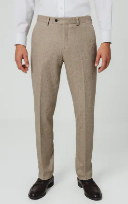 Kamelbraune Twill Tweed Anzug Hose