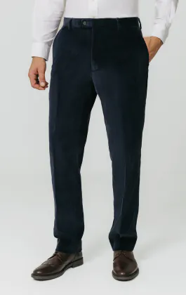 Marineblaue Cordhose