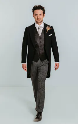 Weste, Paisley, Schwarz