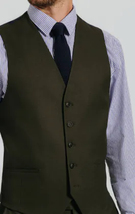 Dunkelgrün Twill Weste