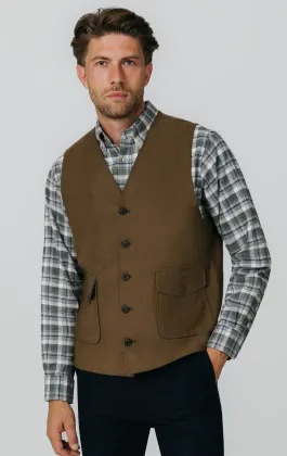 Taupe Moleskin Weste