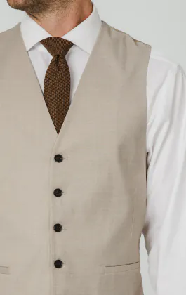 Stone Sharkskin Weste