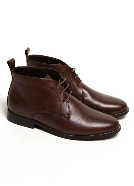 Dunkelbraune Chukka Stiefel