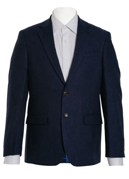 Leinen Blazer, Marineblau