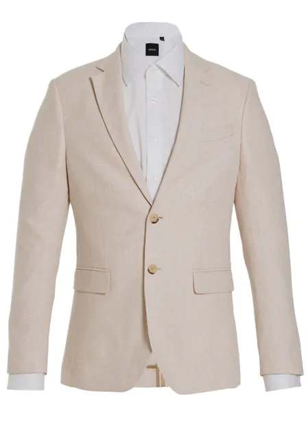 Leinen Blazer, Cremefarben
