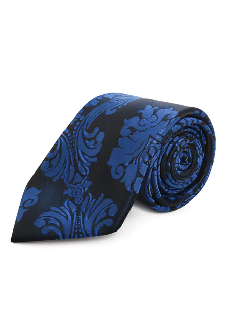 Krawatte, Viktorianisches Muster, Blau